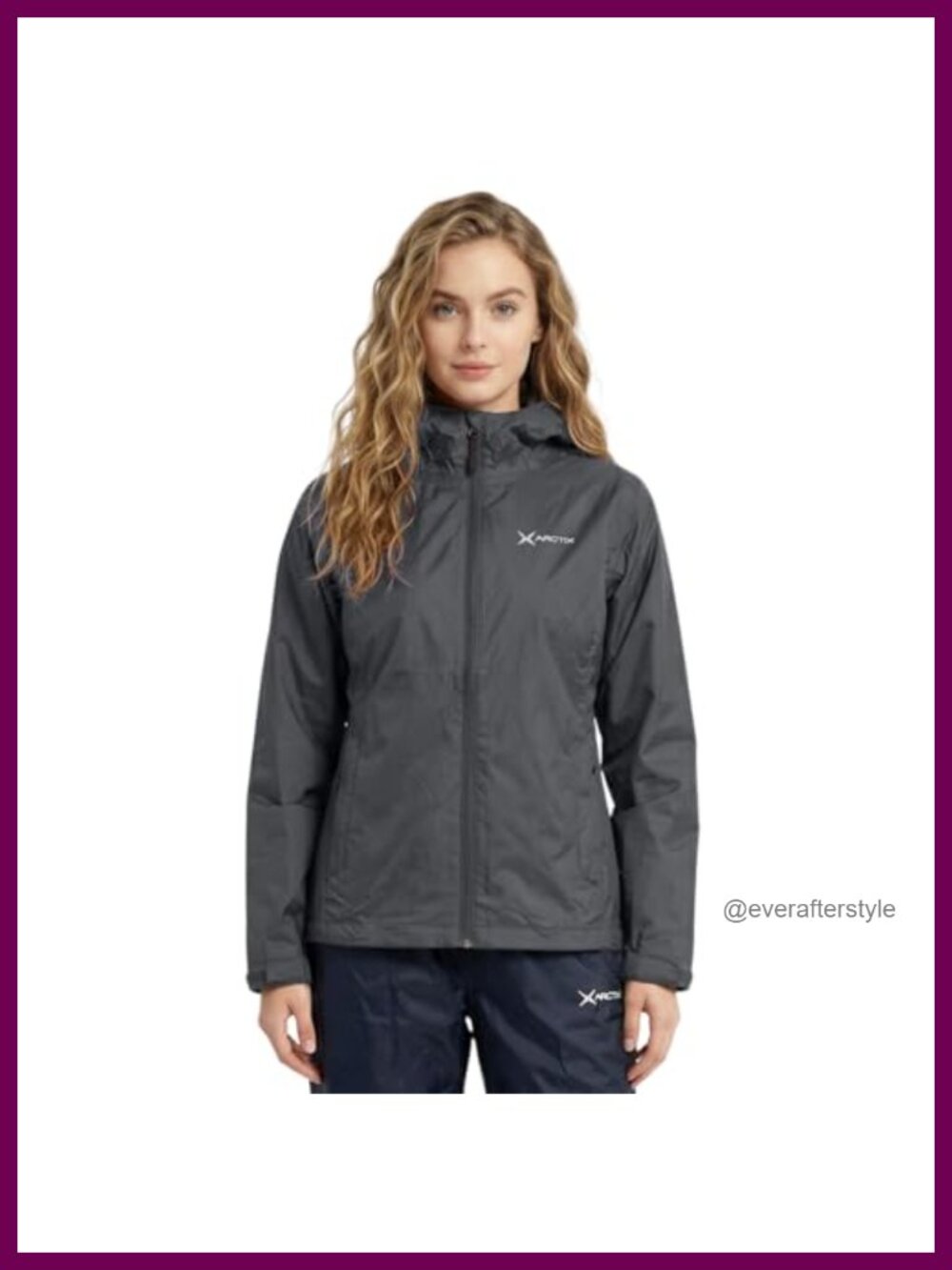 Waterproof Packable Rain Jacket Lightweight Nylon Hooded